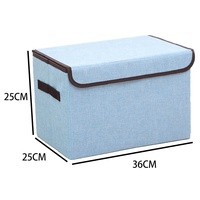 Boîte de rangement pliable avec couvercle, grande capacité, multifonction, bac d'entrepôt en tissu, tiroir pour articles divers