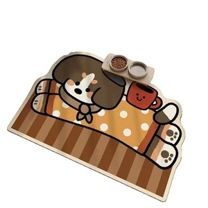 Cartoon Pet Feeding <b>Mat</b> Diatomaceous Earth Non Slip Absorbent Easy Clean For <b>Cats</b> Dogs - Product Image 5