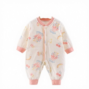 Mono de bebé unisex de algodón vaquero fino con estampado de leopardo, cálido, sin costuras, de manga larga, para otoño e invierno, 40 gramos - Product Image 3