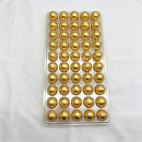 Plateau en plastique PET transparent à 50 cavités pour emballage de chocolats truffés Ferrero Rocher et chocolats noirs – Vente en gros