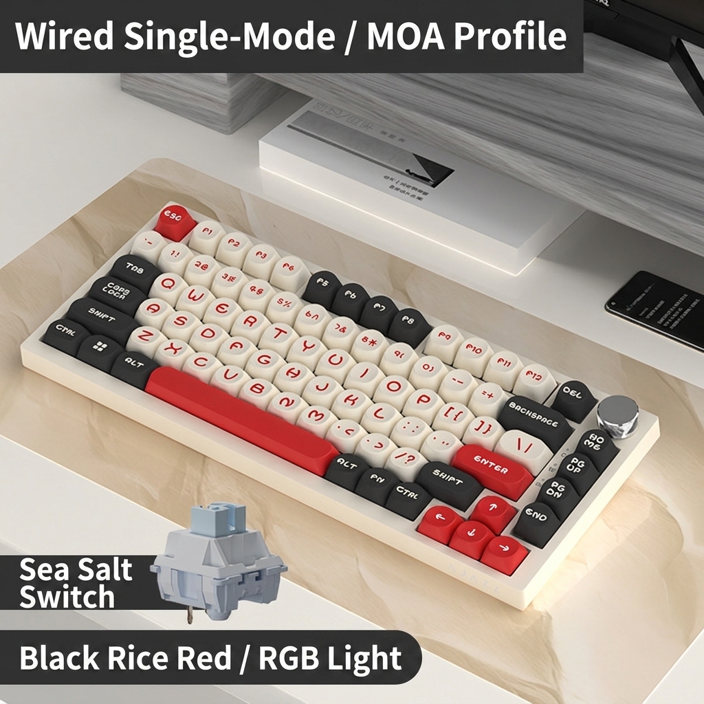 Ak820 sea salt switch black white red rgb diy