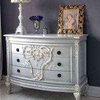 Meuble de chambre à coucher antique, 3 tiroirs, commode de rangement en bois, bonne qualité, style français
