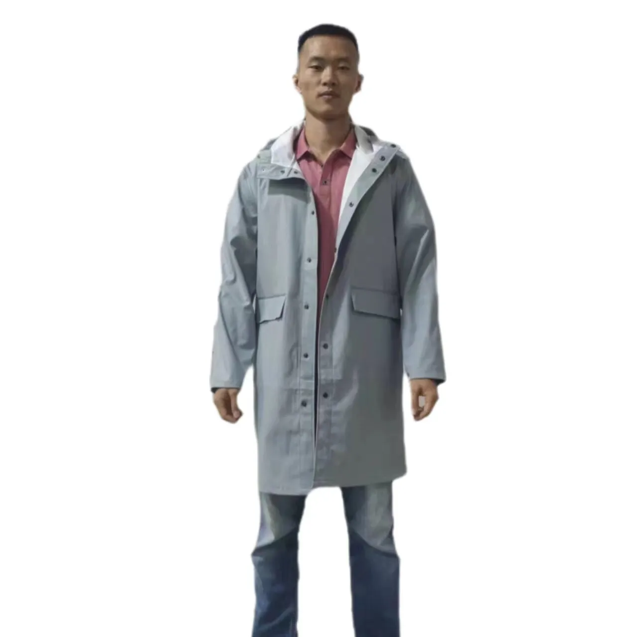 Classic Comfortable Clothing Custom Waterproof Rainwear Windproof PU Jacket