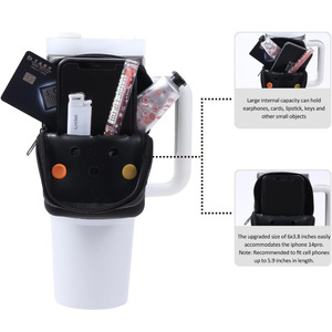 Gran oferta, bolsa de botella de agua de silicona de grado alimenticio, 5 abalorios, bolsa de almacenamiento DIY con taza Ice Bully para accesorios de vaso Stanley - Product Image 6