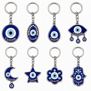 Llaveros Personalizados al por Mayor con Ojo Turco, Llaveros de Viaje de Cultura Turca, Amuleto Tradicional, Souvenir, Llavero de Metal - Product Image 1