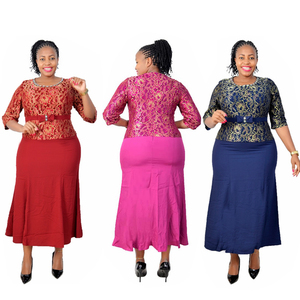 Robe de Soirée Élégante en Dentelle Africaine pour Femme, Grande Taille, Qualité Supérieure - Product Image 1
