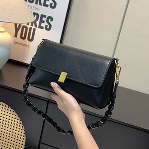 Borsa a Tracolla da <span class=keywords><strong>Donna</strong></span> alla Moda, Taglia Media, in PU, con Chiusura Decorativa, Fodera in Poliestere, Cinghia Decorata, per Uso Quotidiano - Product Image 1