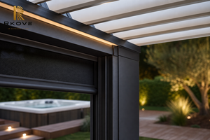 Pérgola Motorizada RKOVE Serie C para Jardín, Patio Trasero Grande, con Marco de Aluminio Inteligente y 1 Pantalla ZIP, Ideal para Spa y Retiro - Product Image 4