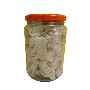 Premium Canned Brine-<b>Pickled</b> Seasoned White Cauliflower Florets in Mason <b>Jar</b> Export Quality Wholesale Supplier From India - Product Image 1