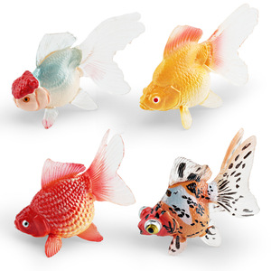 Çocuklar için 3D gerçekçi <span class=keywords><strong>Goldfish</strong></span> oyuncak okul öncesi eğitim hayvan biliş oyuncaklar deniz yaratık modeli rakamlar çocuklar için eğlenceli - Product Image 5