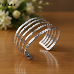 Amy Amy <b>Cuff</b> <b>Bracelet</b> <b>Silver</b> Plated Alloy Geometric Women's Fashion Jewelry Gift B1144 - Product Image 2