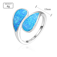 Bague en argent sterling 925 plaqué argent avec opale, incrustation exquise, éclat doux et irisé, vente en gros XYOP