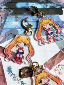 อะคริลิค OEM ODM ลายการ์ตูน <span class=keywords><strong>Sailor</strong></span> Moon Star Holographic ชิบิชาร์ม รุ่นล่าสุด ชุดที่ 2 - Product Image 3