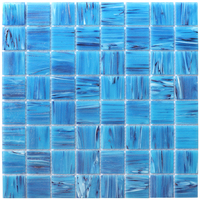 Foshan usine piscine mélange bleu océan mosaïque de verre pour piscine carrelage