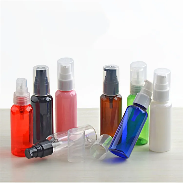 Ibelong garrafa de loção para cabelo, serum de plástico para pet, azul-âmbar, rosa, verde e branco, 50ml, garrafa de loção com bomba