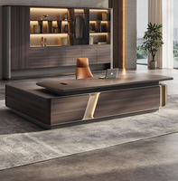 Bureau de direction moderne de haute qualité pour patron, mobilier de bureau en bois avec style panneau, table de patron