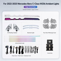 Kit d'éclairage d'ambiance pour Mercedes-Benz Classe C W206 2022-2025, ensemble d'éclairage intérieur multicolore, plug and play