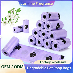 Rollos de Bolsas para Excremento de <span class=keywords><strong>Perro</strong></span> Impresas Personalizadas, Color Morado, Desechables, Control de Olores, Aroma a Jazmín, Gruesas, Ecológicas - Product Image 4