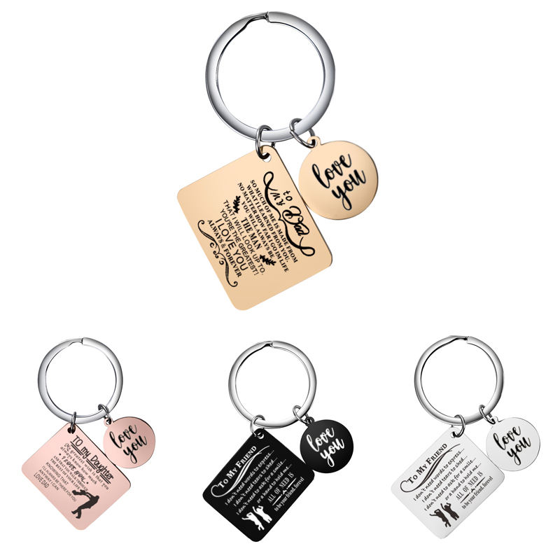 Stainless Steel Keychain with Custom Logo Perfect Gift
