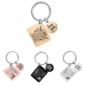Portachiavi in Acciaio Inox Logo Personalizzato di Giorno della Madre Regalo di Giorno del Padre Chiave catene Mamma Papà Figlia Figlio Chiave Anelli amico Portachiavi - Product Image 1