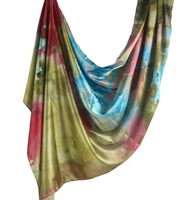 Hijab imprimé effet ombré, léger, doux, long, en soie et mousseline, marque de luxe, châle en satin à imprimé floral