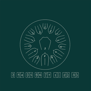 Tambour Lotus à barres verticales à 13 et 15 tons, tambour éthéré professionnel, instruments de percussion pour le yoga - Product Image 2