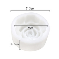 Xgy-214 3d silicone simple rose fleur forme résine moule bricolage faire signet voiture aromathérapie et ascenseur silicone fait main moule