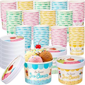 Vaso desechable personalizado de 8 oz para helado, cono de gofre, postre, yogur, tarta de queso, tazón para helado - Product Image 1