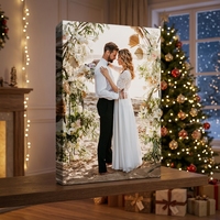 Cara Nonna Impressions sur toile encadrées lavables personnalisées 11x14 avec photos personnalisées - Décoration murale pour la maison