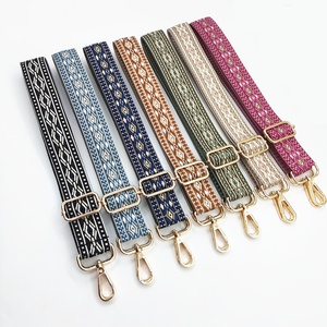 Nouvelle Sangle Large Jacquard Colorée en Forme <span class=keywords><strong>de</strong></span> Diamant <span class=keywords><strong>de</strong></span> 3,8 cm pour Sacs à Bandoulière Femme, Longue Sangle en Polyester Coton Léger - Product Image 2
