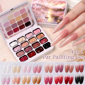 Gel de pintura 4 en 1 de 16 colores para estampado degradado, dibujo de patrones, gel UV/LED para estampado degradado. - Product Image 5