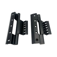 Charnières de porte longues en alliage d'aluminium de qualité européenne, charnières de porte à trois ailes robustes, charnières de porte à battants de style européen
