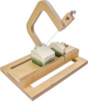 Coupe-savon rectangulaire en bois fait main, machine à découper le fromage et les bougies avec fil de coupe réglable, outil de découpe flexible