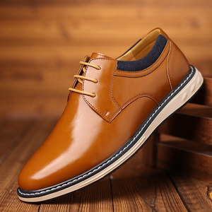 Zapatos Oxford de Cuero Genuino Marrón Oscuro para Hombre, Punta Redonda, con Cordones, Forro de Malla Transpirable, Suela de Goma, Estilo para Caminar en Todas las Estaciones - Product Image 6
