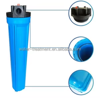 Boîtier de filtre à eau Big Blue 10/20 pouces, port 1 pouce, en PP de qualité alimentaire, pour système de filtration d'eau domestique, élimination des sédiments, haut débit