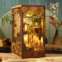 Porte-livres en forme de puzzle 3D Han Palace Spring Dawn |   Modèle d'architecture miniature à faire soi-même |   Cadeau d'anniversaire créatif de style chinois
