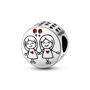 Ciondolo a Cuore <span class=keywords><strong>in</strong></span> Argento 925 con Zirconi e Placcatura <span class=keywords><strong>in</strong></span> Argento/<span class=keywords><strong>Oro</strong></span> Rosa/<span class=keywords><strong>Oro</strong></span> per Bracciali/Collane Unisex Fai-da-Te - Product Image 4