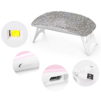2025 dernière conception petit Mini Portable sèche-ongles strass Bling séchage lumière UV Led lampe à ongles pour la beauté de l'art des ongles