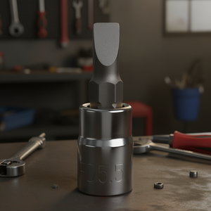 Punta de destornillador de cabeza plana FD5.5, adaptador de enchufe de 1/4 de pulgada para herramientas de reparación de automóviles - Product Image 3