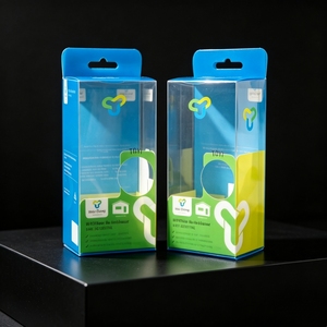Emballage cosmétique personnalisé, boîte en plastique transparent PVC personnalisée avec fond à fermeture automatique pour l'emballage d'huiles essentielles et de soins de la peau - Product Image 1