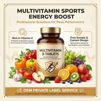 Comprimés à croquer multivitaminés B pour l'endurance sportive, nutrition spéciale, bonbons compressés, traitement personnalisé OEM