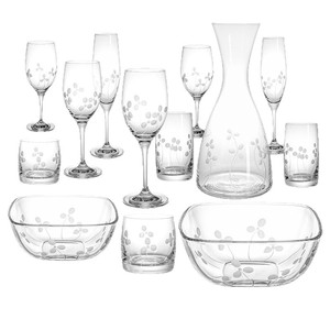 Bohemia Crystal 13-Piece Wine Glass Set Leather Box Packaging Laser Engraved Red Wine Glass Gift Set - Product Image 2