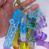 Brillant à Lèvres Personnalisé Vierge Transparent Non Collant Végétalien Rose pour Enfants, Tubes Porte-Clés à Brillant à Lèvres, Créez Votre Propre Rouge à Lèvres Vert