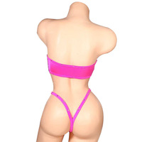 Service OEM Ensemble Deux Pièces Nylon pour Femme Danseuse Classique Haut Pantalon à Boucle Argentée Strass AB Blanc Vêtements de Danse Exotique Sexy pour Femme