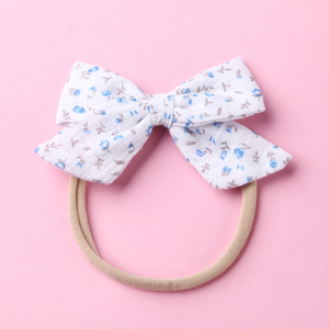 Lindo, diadema <span class=keywords><strong>de</strong></span> princesa floral impreso bowknot grande diadema elástico suave cinta <span class=keywords><strong>para</strong></span> bebé <span class=keywords><strong>niñas</strong></span> - Product Image 5