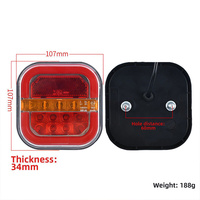 Feu arrière et feux de position latéraux personnalisés à 10 LED pour camion, 12V 24V, type réflecteur PS pour remorque et poids lourd