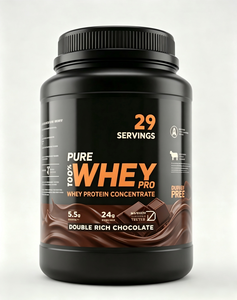 100% Proteína de Suero de Leche Aislada en Polvo, Alta en Proteínas (24g) para el Crecimiento Muscular y la Recuperación Post-Entrenamiento, Delicioso Sabor a Chocolate Doble, 899g - Product Image 1