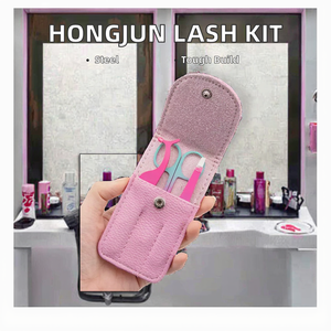 2026 High Quality <b>Stainless</b> <b>Steel</b> Full <b>Strip</b> Lash Tool Kit Wholesale Volume Eyelash Eyebrow Tweezers Set - Product Image 2