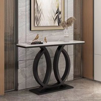 Console d'entrée murale en métal créative, table de hall, table d'entrée, couloir d'hôtel, nouveau style chinois, accent moderne de luxe léger