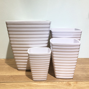 Yicai carré 6 pouces Pots de plantes en plastique jardinières en plastique intérieur avec bouchons de trou de Drainage pour Pots de jardin de roses - Product Image 2